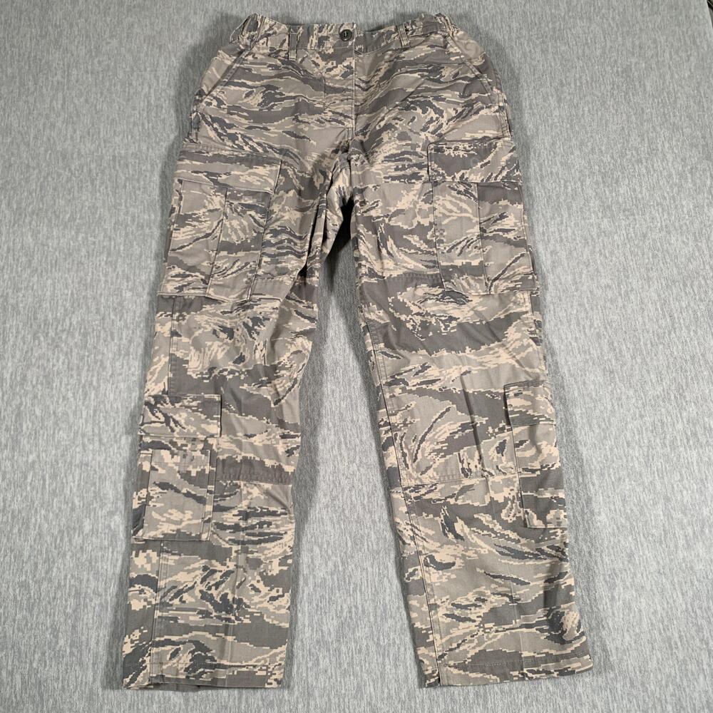 Goodwill Industries Pants Womens 10 Gray Air Force Camo Cargo Utility Workwear